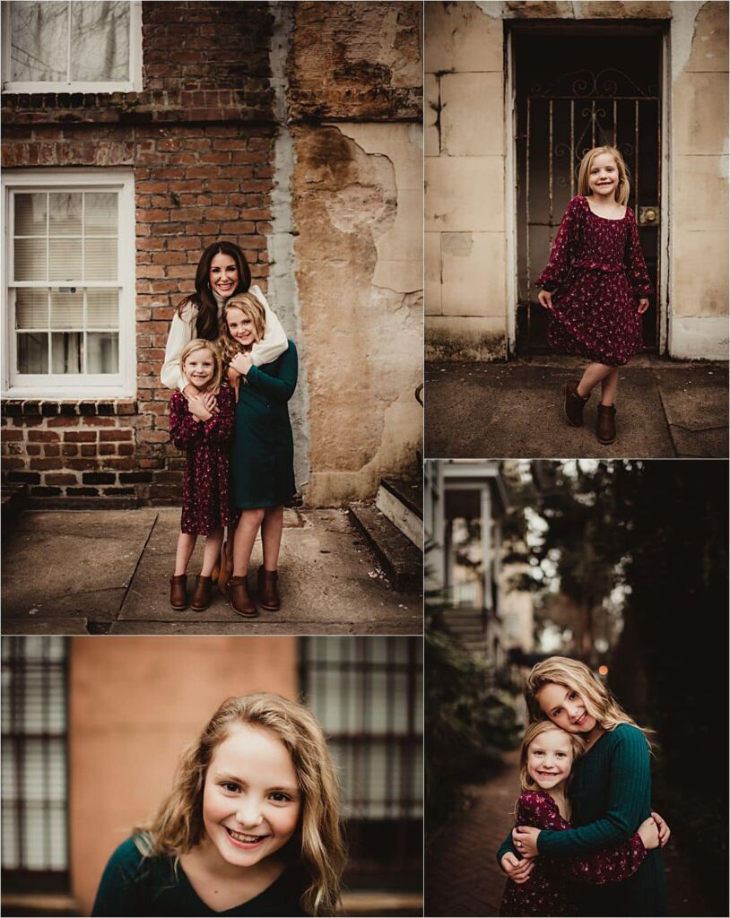 Historic Downtown Family Session Collage Family 
