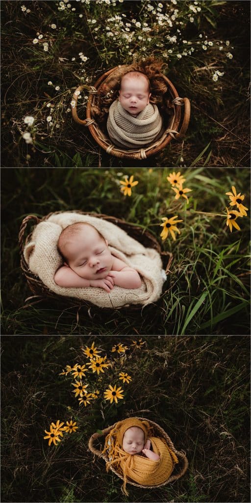 Collage Baby with Flowers