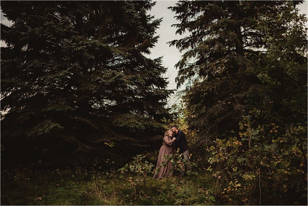 Couple Kissing in Trees