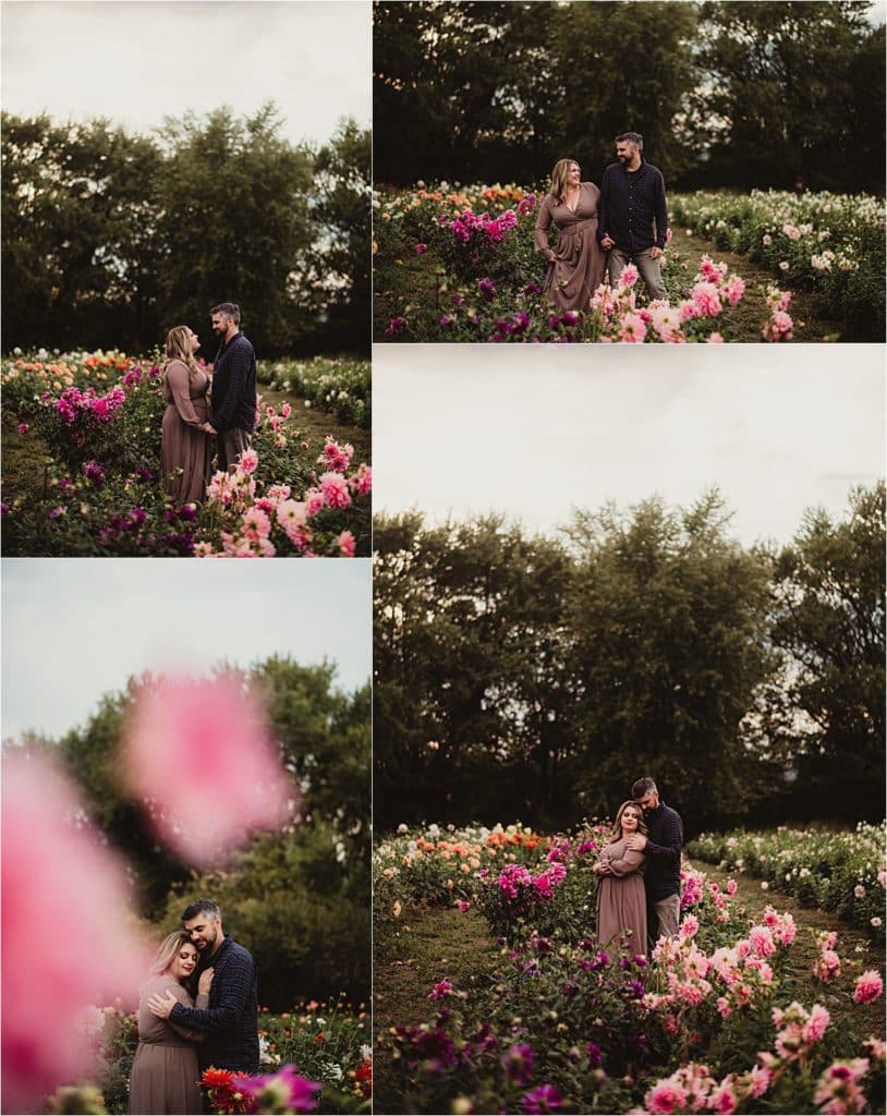 October Wildflower Engagement Session Collage