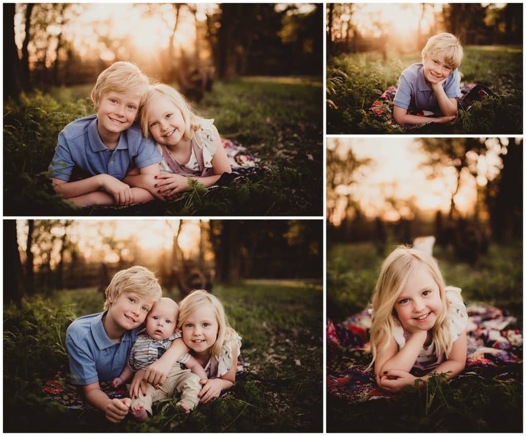 Early Spring Family Session Collage Kids