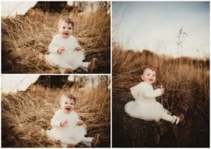 One Year Old Milestone Session in Field