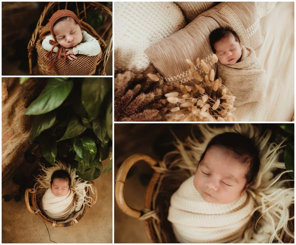 Newborn Boy Winter Session Collage