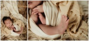 Newborn Boy Winter Session Close Up Feet
