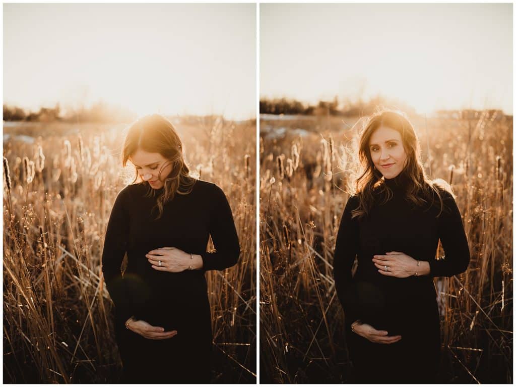 Moody Sunset Maternity Session 