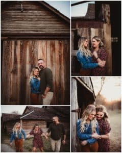 Rural Senior Session Collage with Parents 