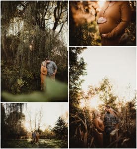 Sunset Wildflower Maternity Session 