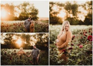 Collage Sunset Maternity Couple 