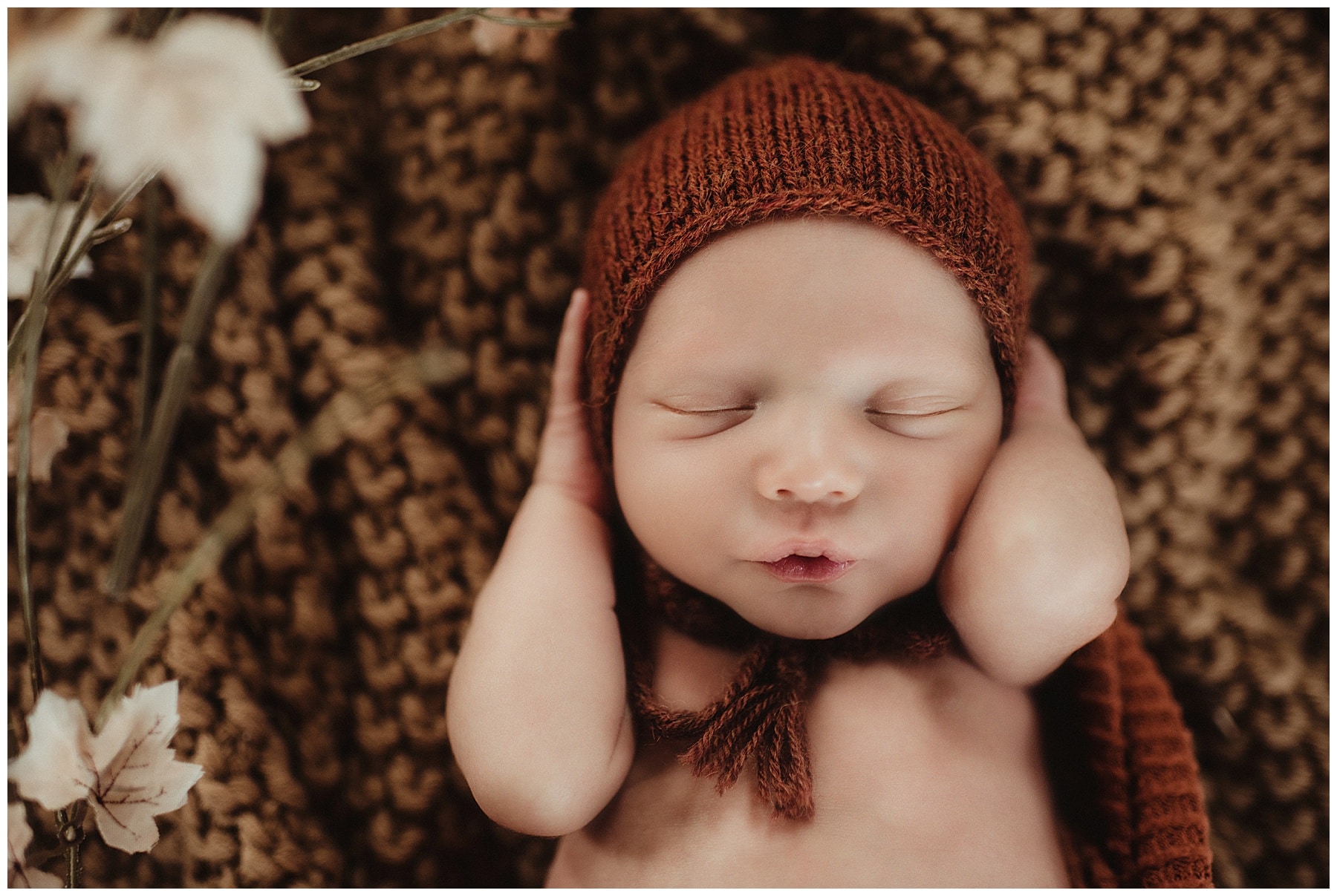Newborn Boy in Hat