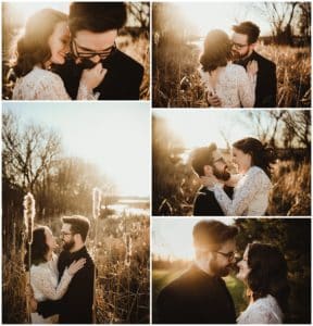 Collage Couple at Sunset