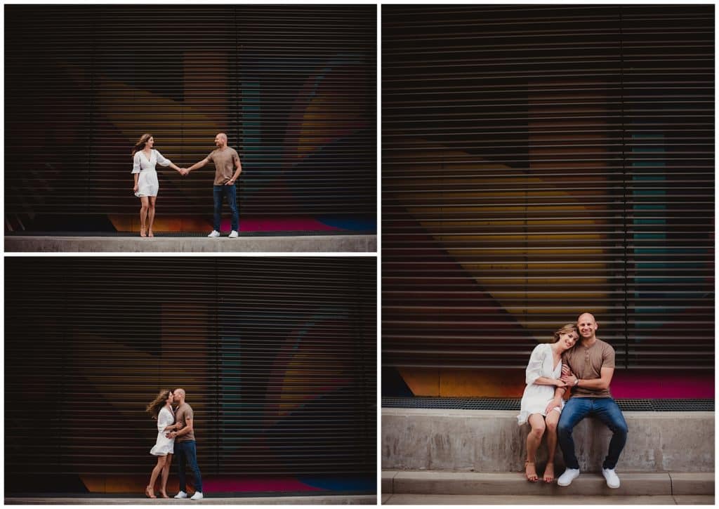 Downtown Urban Engagement Session Couple 