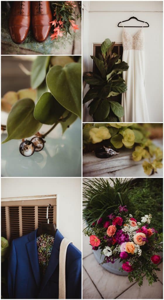 Romantic Spring Woods Wedding Getting Ready Details 