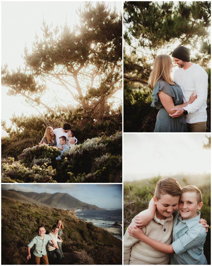 Rugged Coastal Family Session Collage
