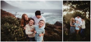 Rugged Coastal Family Session Family Snuggling 