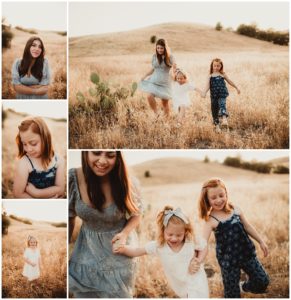 So Cal Family Session Collage Kids Playing 