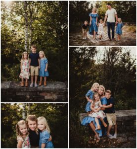 Shades of Blue Session Collage Family 