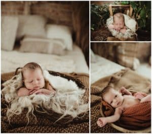 May Studio Newborn Session Collage Newborn Boy