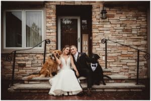 Bride Groom with Dogs
