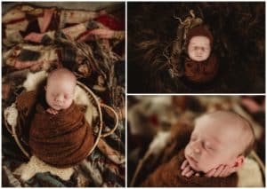 July Studio Newborn Session Collage Newborn Boy