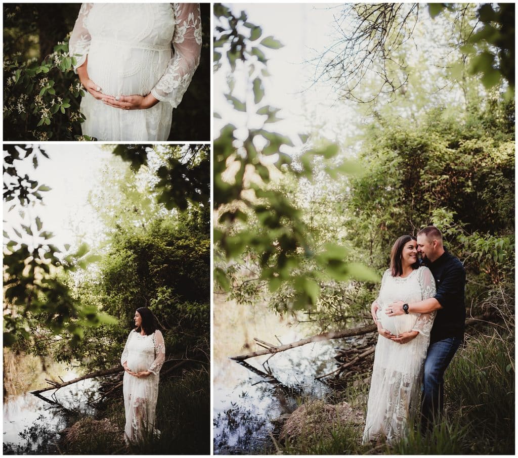 Outdoor Sunset Maternity Session Baby Bump