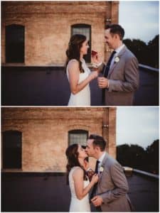 Garver Feed Mill Wedding Couple Eating Cupcakes
