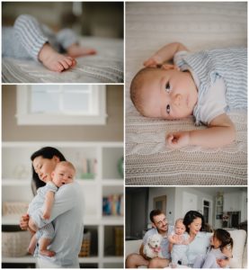 In Home Newborn Session Collage