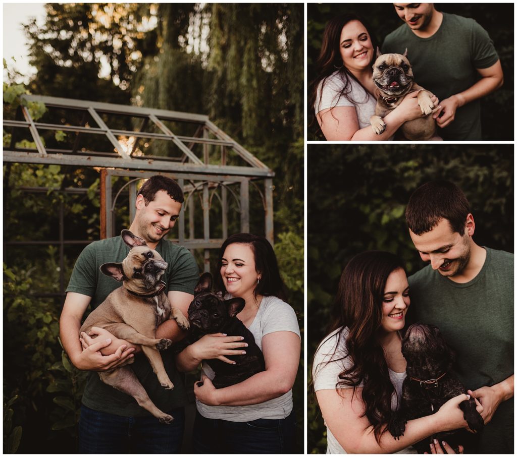 Engagement Session with Dogs Collage