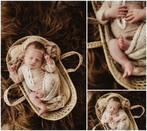 Collage Baby in Basket