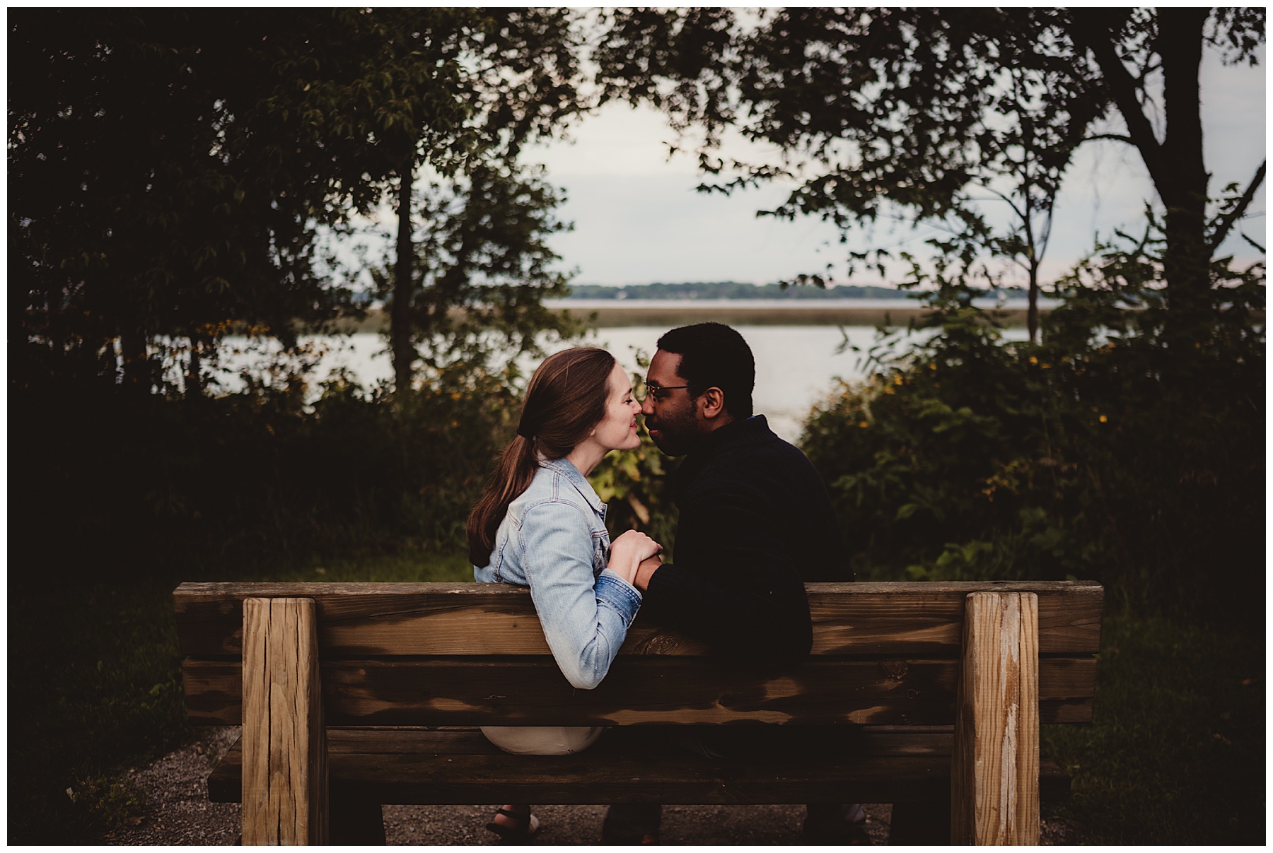 Couple on Bench by Water