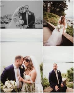 Collage Bride Groom by Water