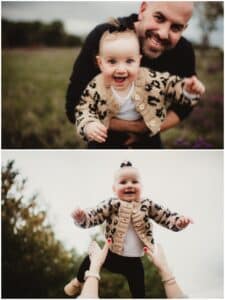 Black Neutrals Palette Family Session Baby Laughing