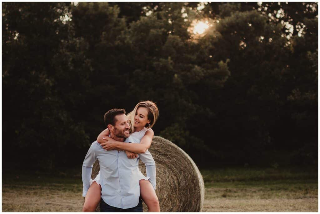 Playful Engagement Session Couple Laughing