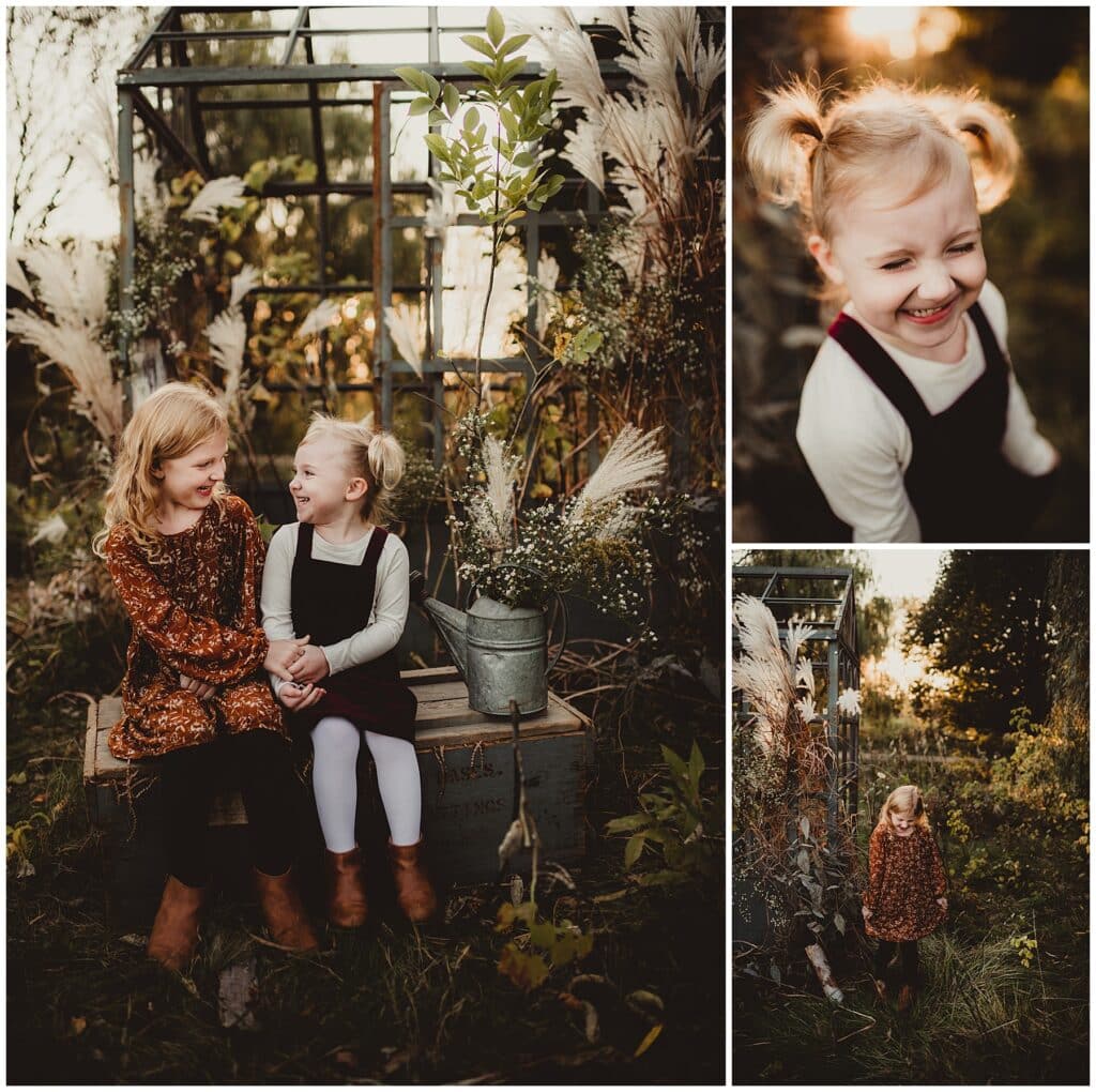 Fall Mini Family Session Collage Sisters