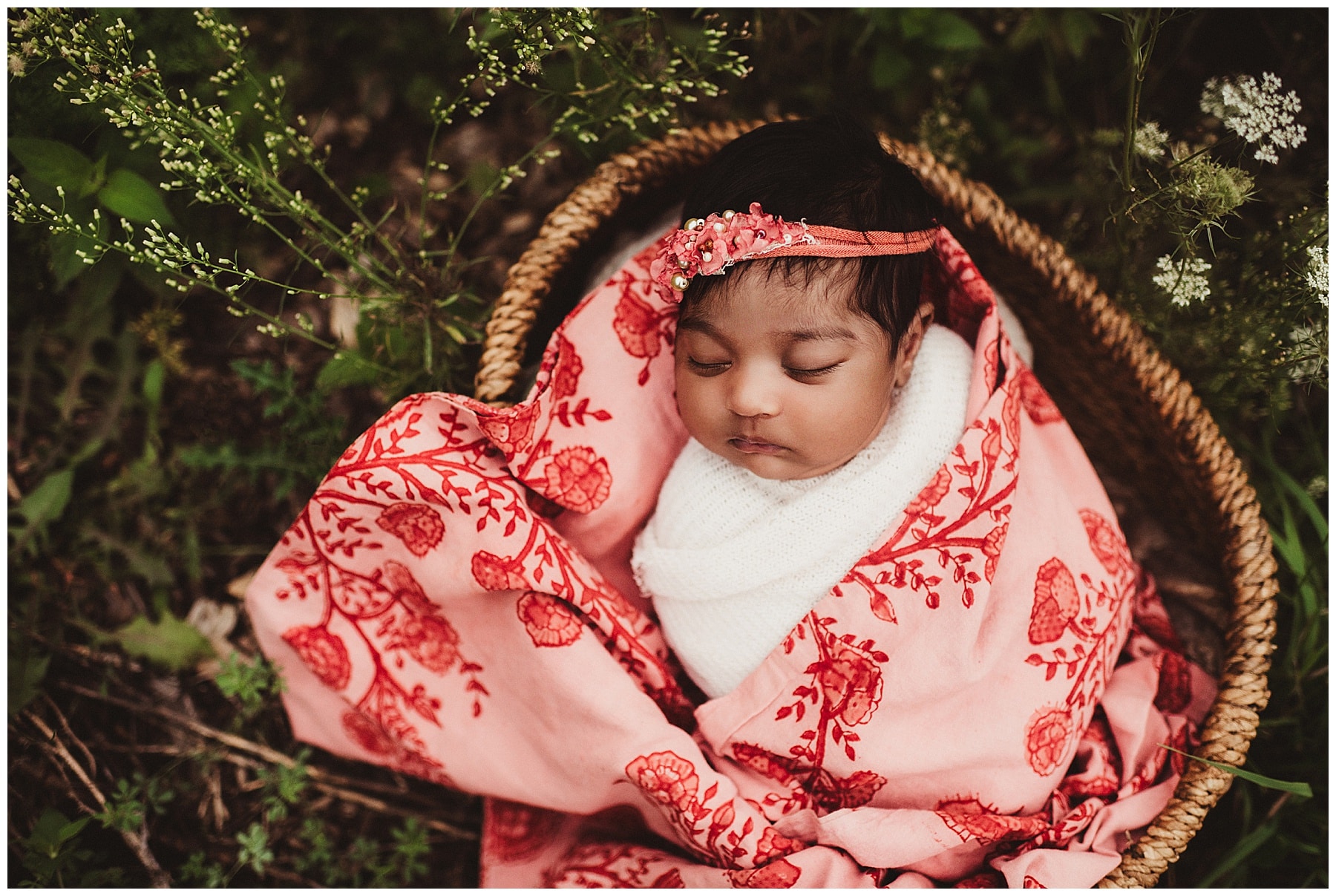 Newborn Girl Red Blanket
