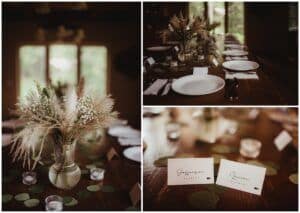Northwoods Wisconsin Wedding Photographs Table Scapes 