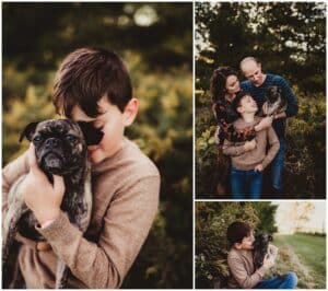 Madison Family Photos Boy with Dog