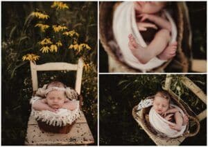 Collage Newborn on Chair