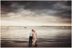 Madison Wedding Couple by Water