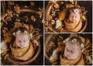 Newborn Photography Baby in Yellow