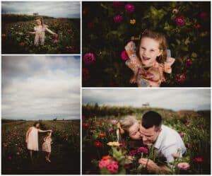 Collage Family in Flowers