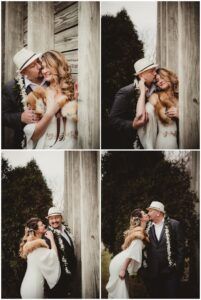 Collage Bride Groom Snuggling 