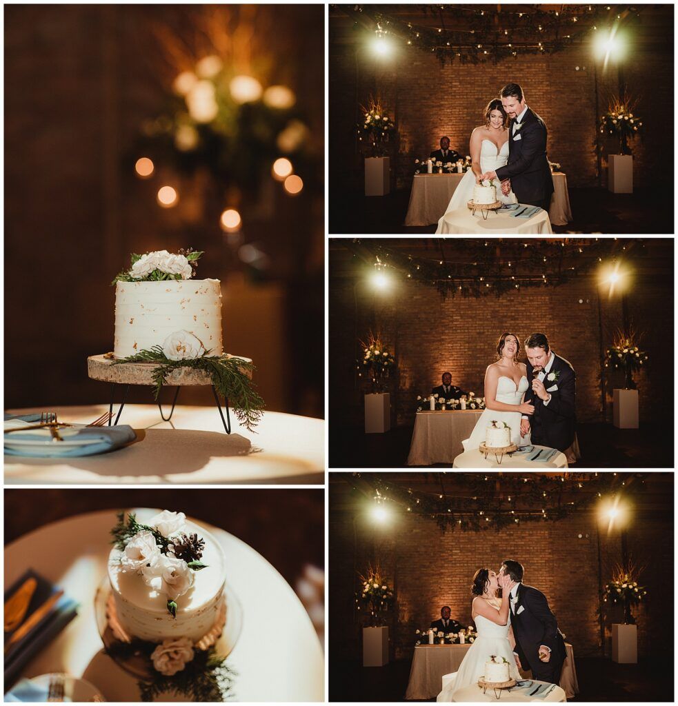 Chicago Wedding Photographs Cake Cutting 