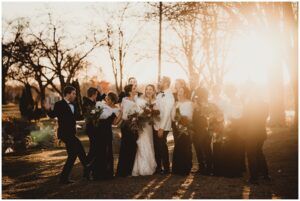 Wedding Party at Sunset 