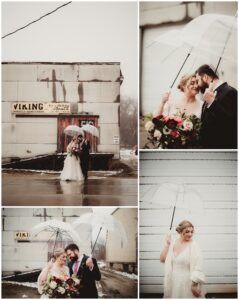 Bride Groom with Umbrella