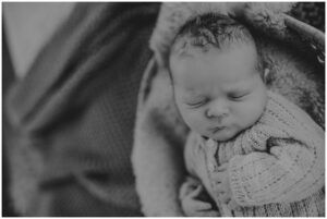 Madison Newborn Photo Session Black White Image Newborn
