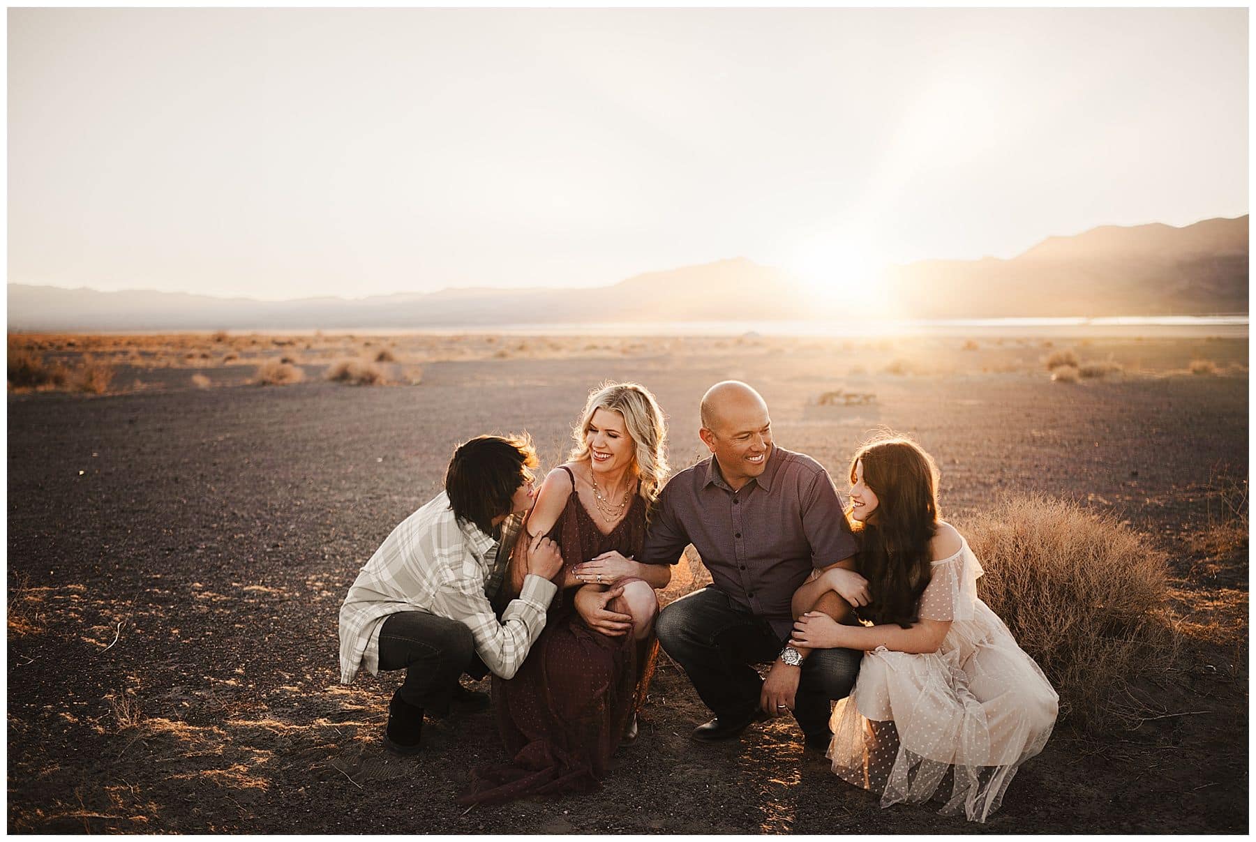 Family in Desert