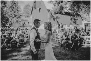 Madison Area Wedding Black White Image Couple 
