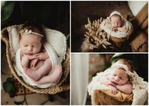 Baby Photography Session Collage Newborn Girl 