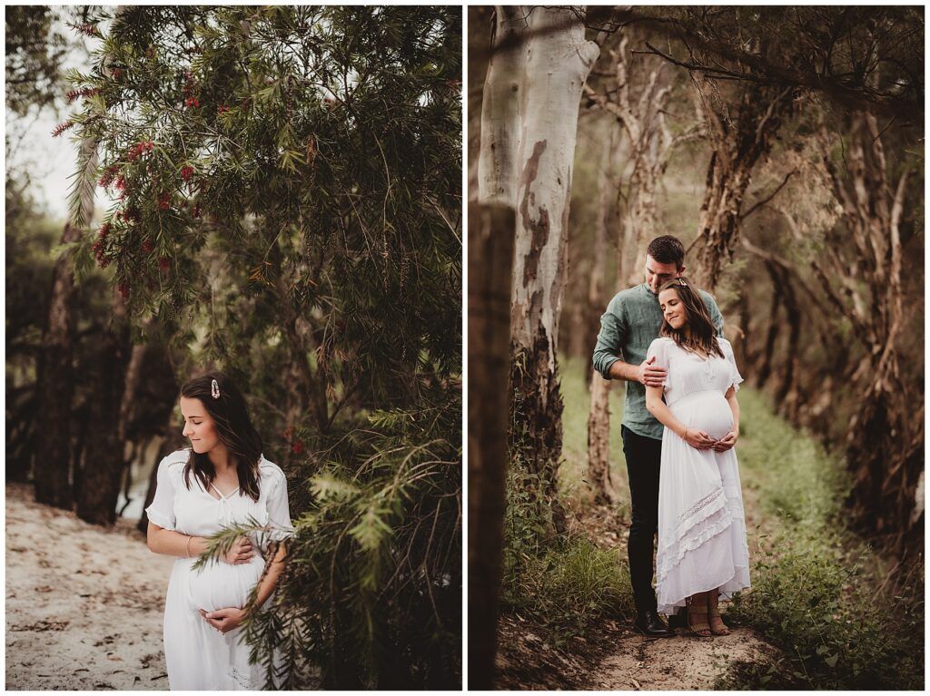 Maternity Couple by Trees