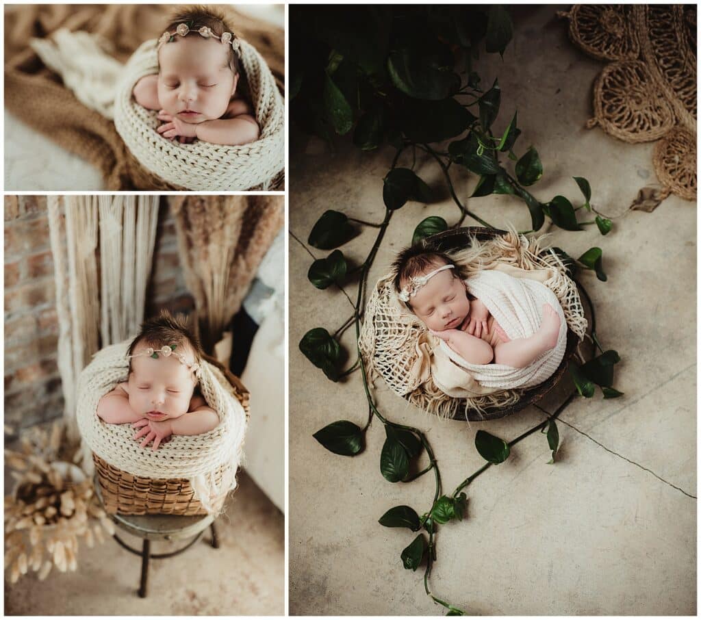 Newborn Photo Session Collage Newborn Girl 